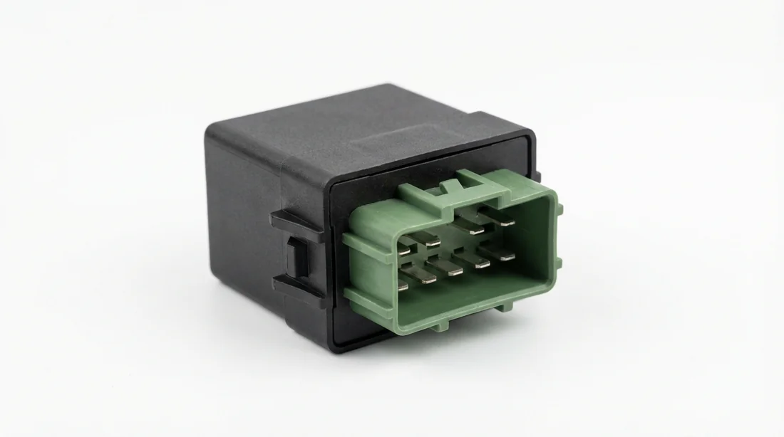 Photo du relais de préchauffage 1.4 HDi avec sa fiche verte