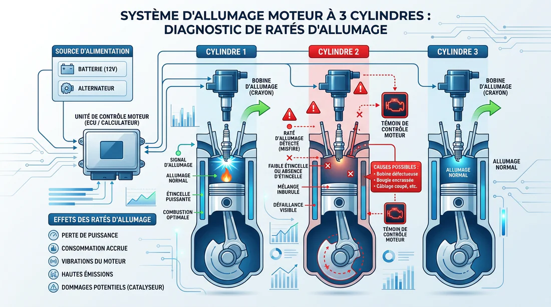Remplacement d'une bougie d'allumage par un mécanicien professionnel