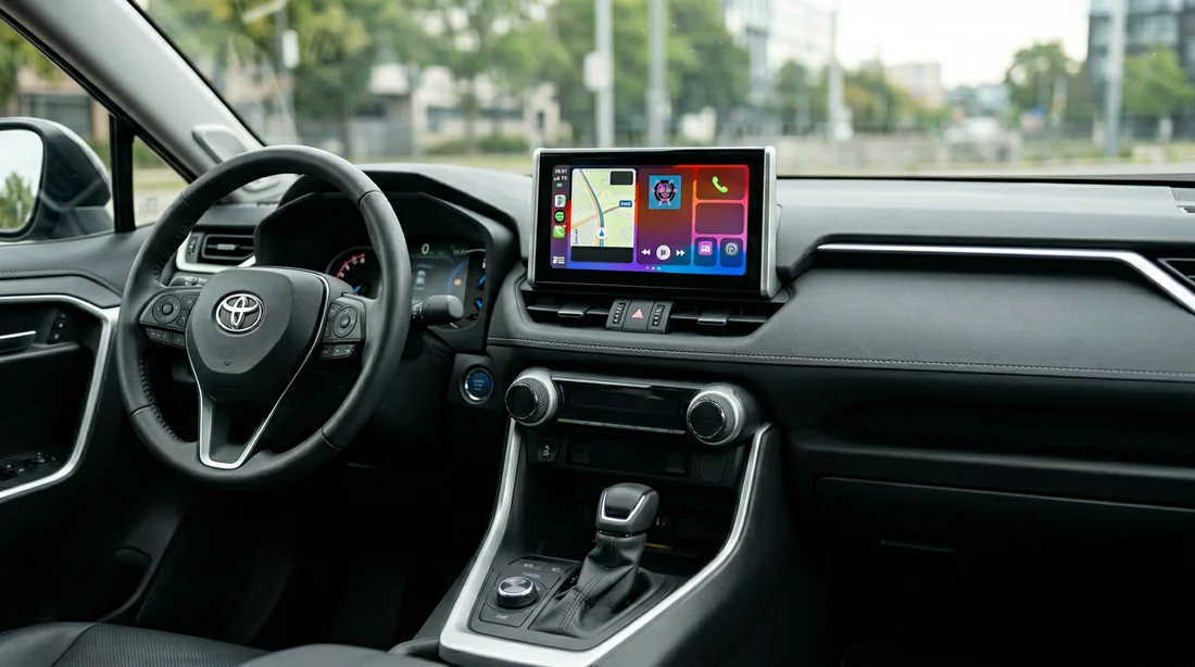 Infographie des étapes pour ouvrir le menu caché Toyota