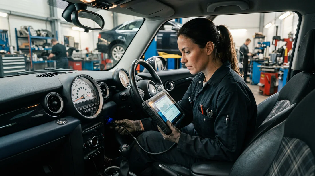 Passage à la valise de diagnostic pour une Mini