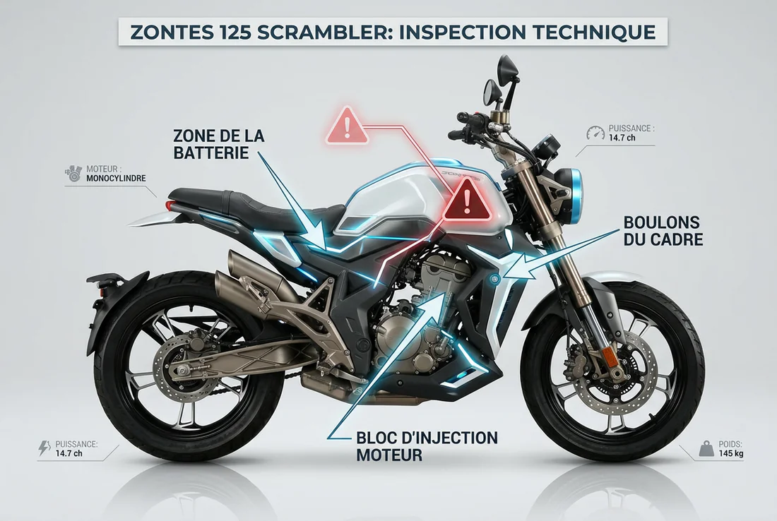 Vérification de la batterie d'une moto avec un multimètre