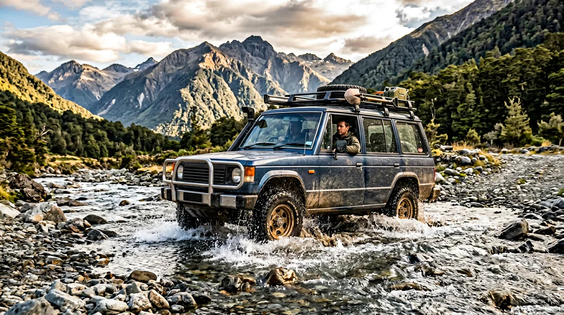 Vue détaillée du moteur 2.5 turbo diesel d'un Mitsubishi Pajero.