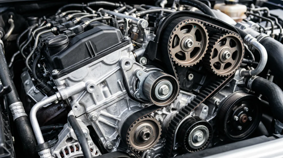 Inspection de la courroie de distribution d'un moteur Jeep JK 2.8 CRD