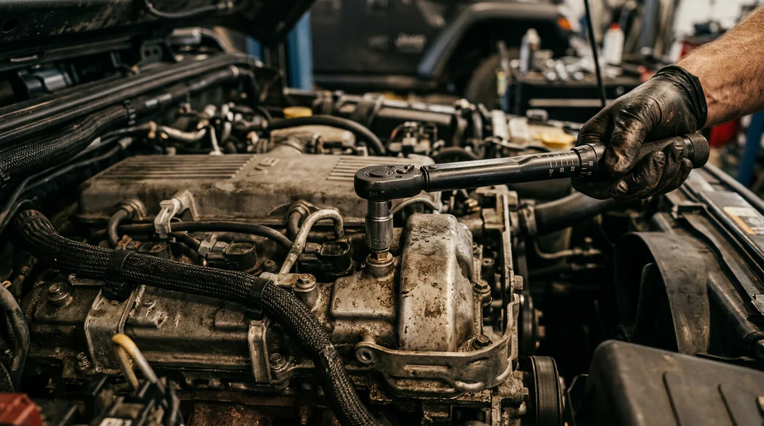 Schéma technique des composants principaux du moteur Jeep 2.8 CRD