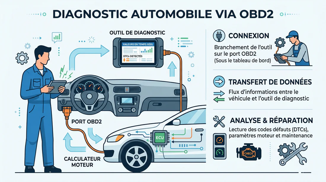 Schéma de diagnostic automobile OBD2