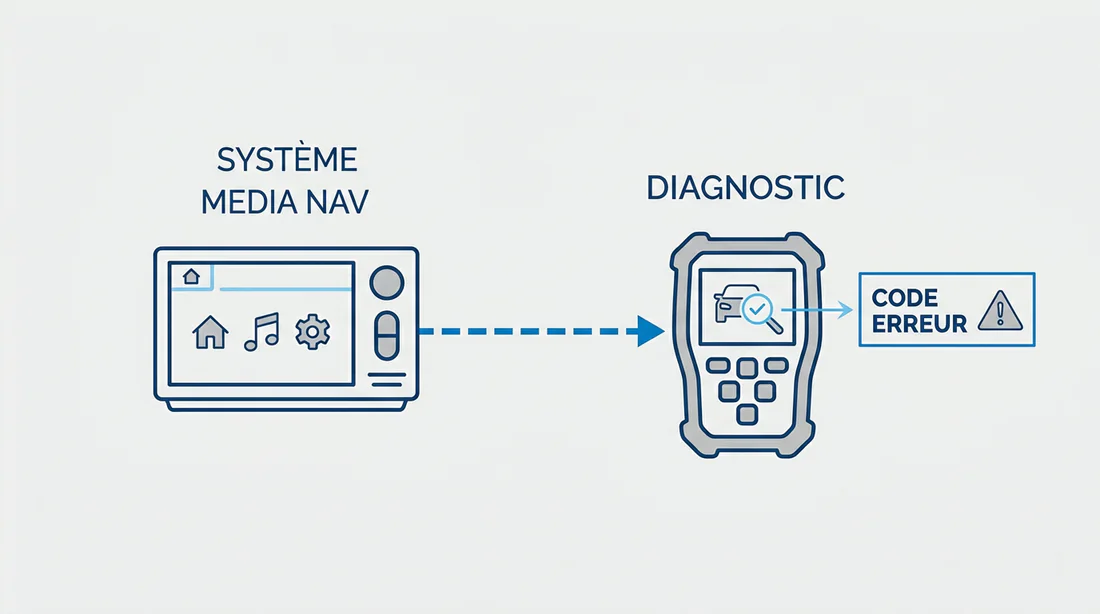 Schéma de diagnostic système multimédia Dacia