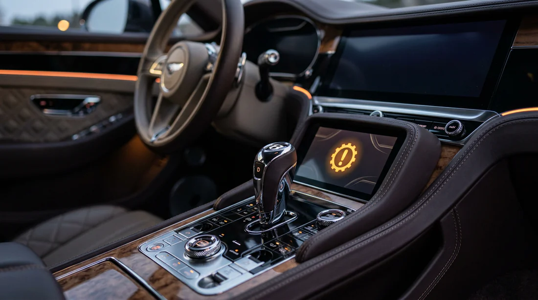 Voyant de boîte de vitesses sur le tableau de bord d'une Maserati 4200 GT.