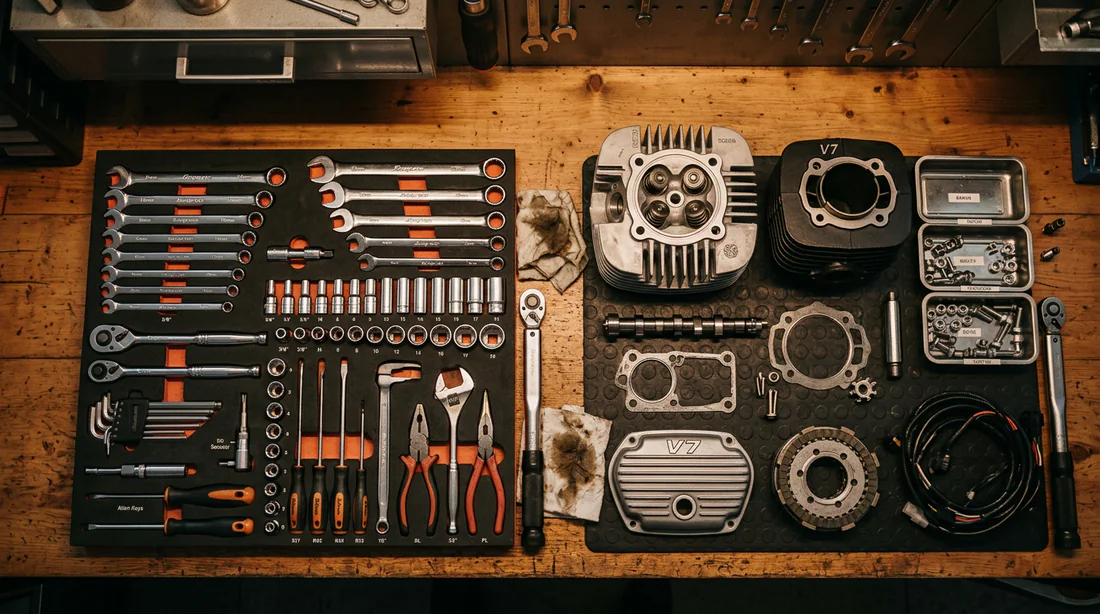 Outillage spécialisé pour la mécanique moto