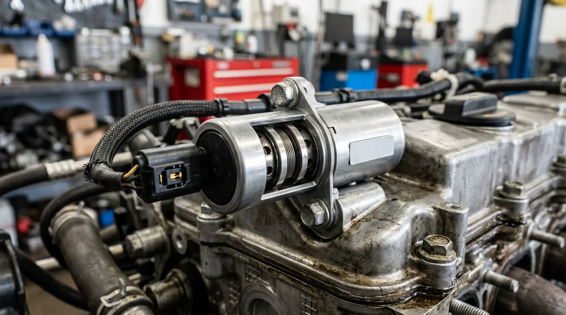 Électrovanne de déphasage d'arbre à cames pour moteur Peugeot.