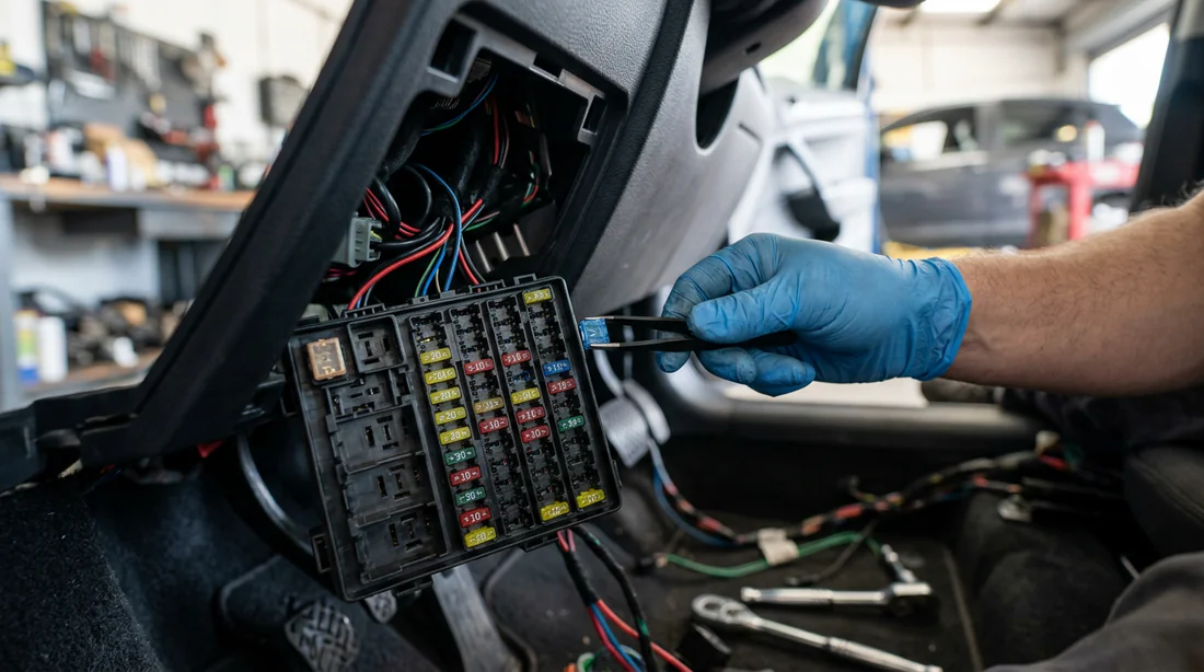 Extraction d'un fusible défectueux dans le boîtier d'une Toyota Yaris