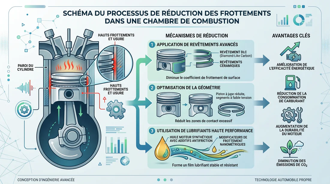 Schéma explicatif de la réduction de friction par Meca-Run P18