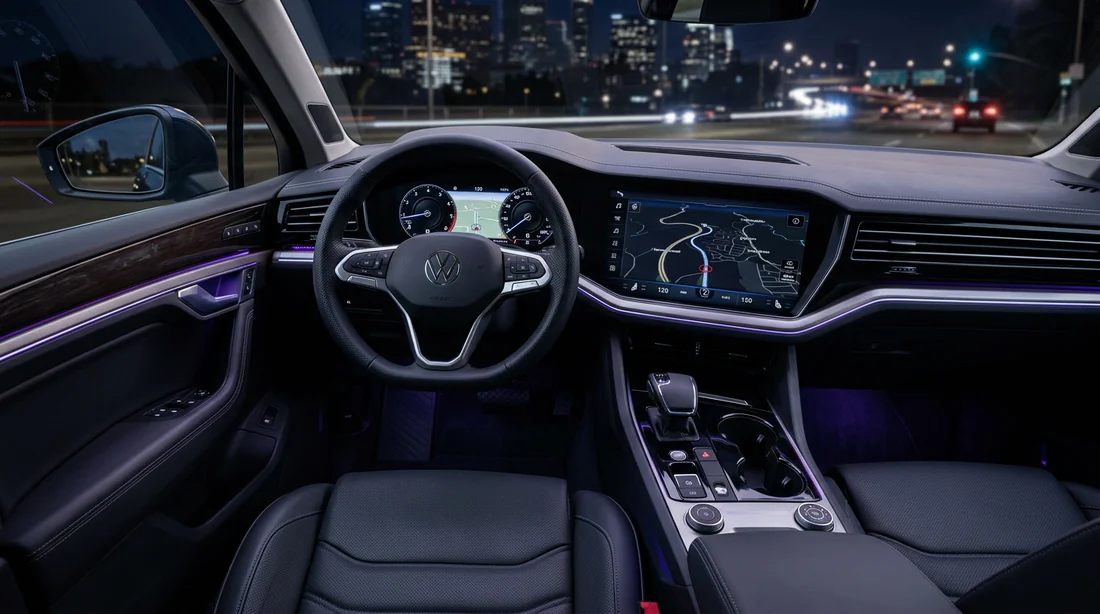 Intérieur luxueux du Volkswagen Touareg