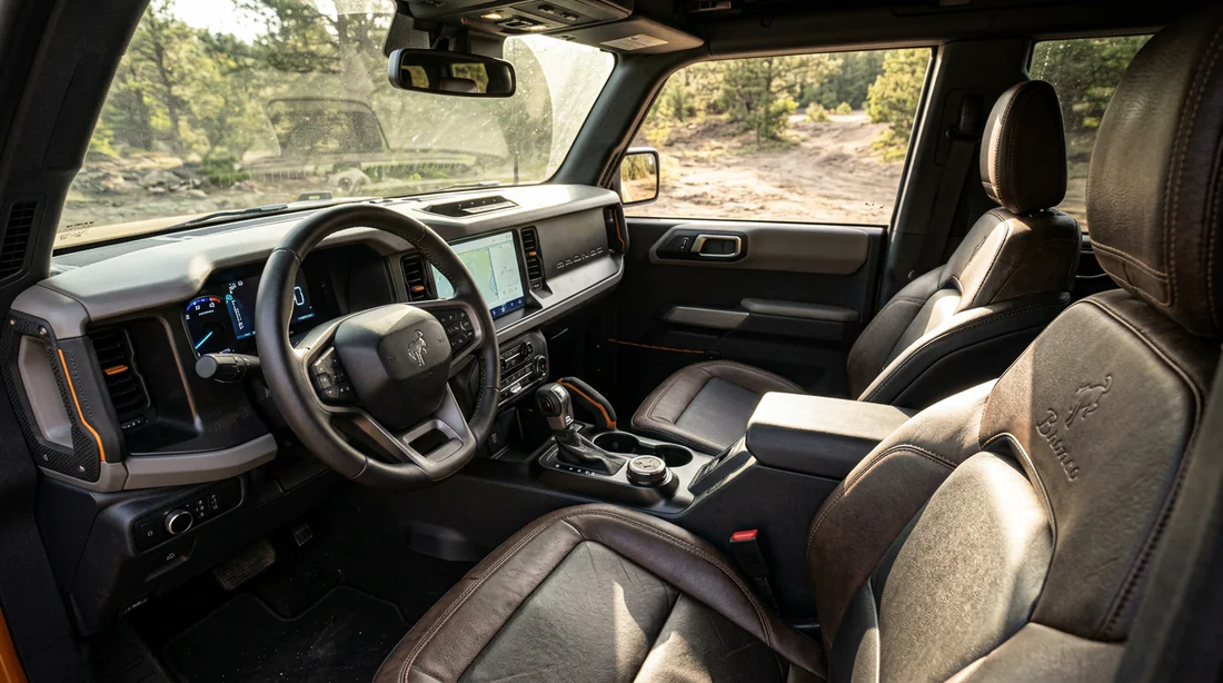 Intérieur robuste du Ford Bronco