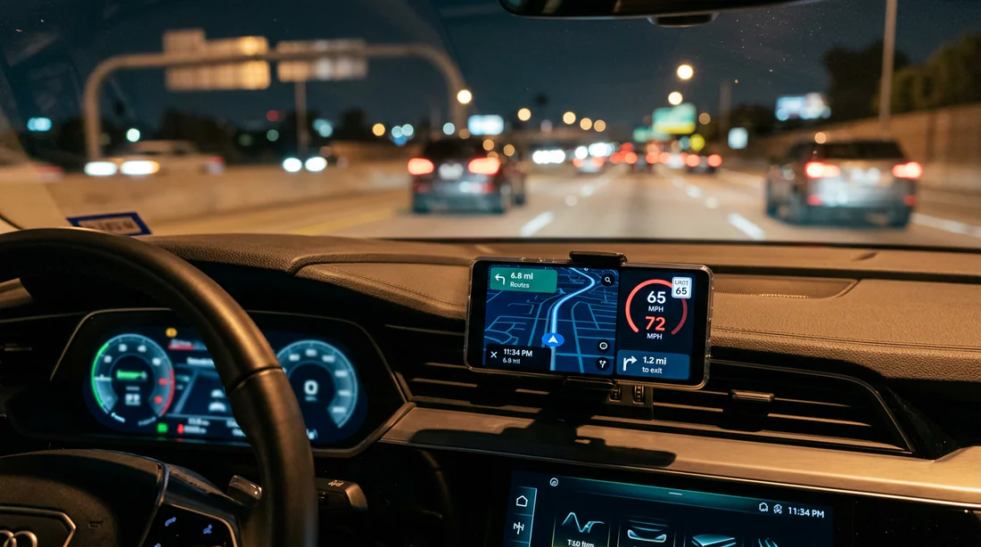 Utilisation d'une application d'aide à la conduite sur smartphone