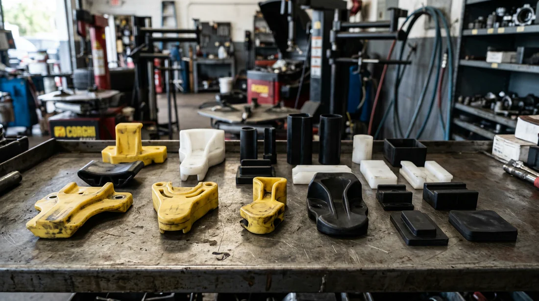 Différentes têtes de démontage en nylon et patins de protection pour démonte-pneu