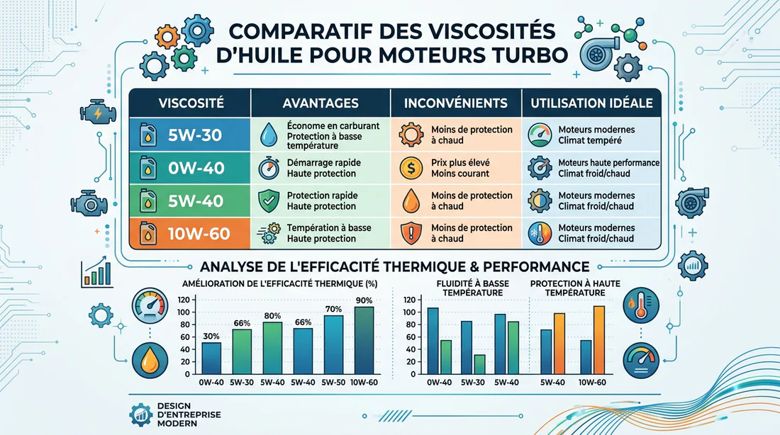 Tableau comparatif des huiles moteur pour TFSI