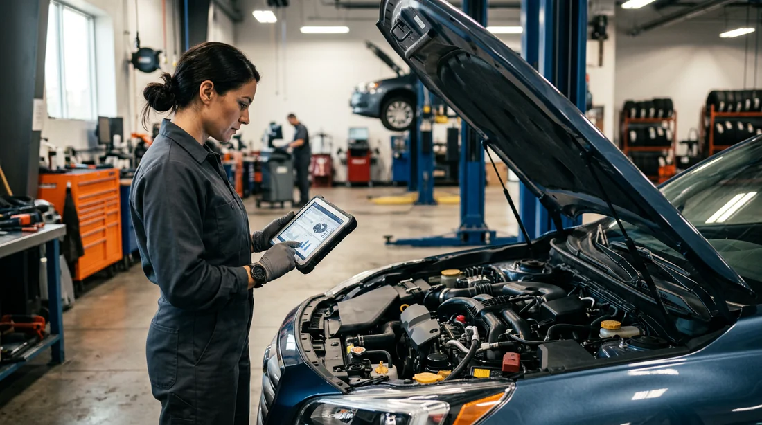 Diagnostic professionnel réalisé par un mécanicien automobile