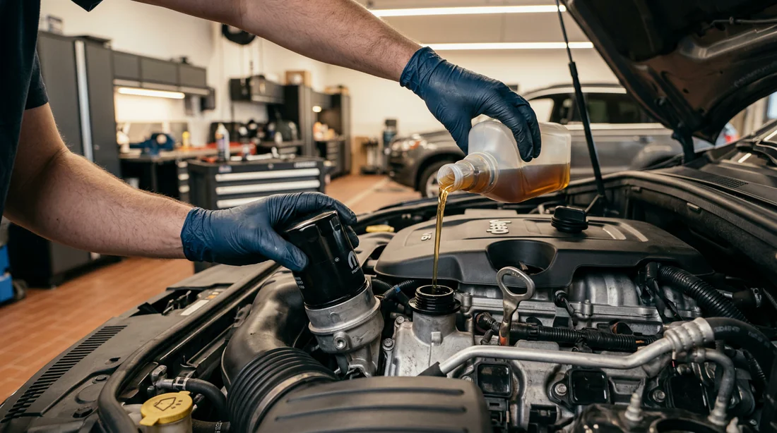 Vidange d'huile et remplacement du filtre à huile sur Jeep Grand Cherokee