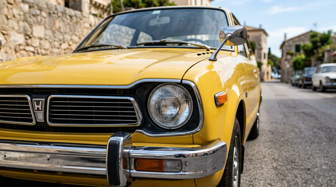 Vue rapprochée d une Honda Civic MK1 vintage des années 1970